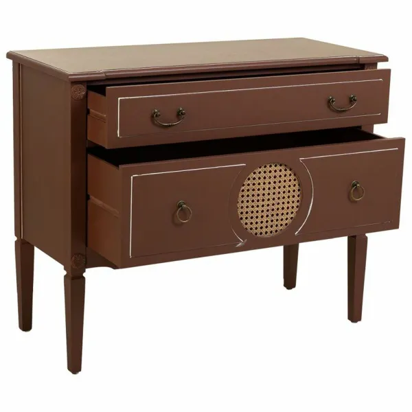 Kumode Alexandra House Living Brūns Dabisks Rotangpalma Egles koksne Koks MDF 38 x 72 x 88 cm