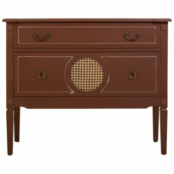 Kumode Alexandra House Living Brūns Dabisks Rotangpalma Egles koksne Koks MDF 38 x 72 x 88 cm