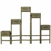 Gėlių vazonų stovas Alexandra House Living Ruda Paulovnijos mediena 15 x 90 x 124 cm