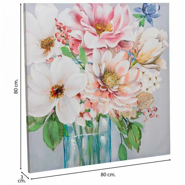 Paveikslas Alexandra House Living Nature Drobė Eglės mediena 80 x 3 x 80 cm