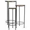 Puķu Poda Statīvs Alexandra House Living Melns Dzelzs Flīze 30 x 68 x 30 cm 3 Daudzums