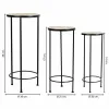 Puķu Poda Statīvs Alexandra House Living Melns Dzelzs Flīze 30 x 68 x 30 cm 3 Daudzums
