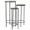 Puķu Poda Statīvs Alexandra House Living Melns Dzelzs Flīze 30 x 68 x 30 cm 3 Daudzums