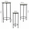 Flower Pot Stand Alexandra House Living Black Iron Tile 30 x 68 x 30 cm 3 Pieces