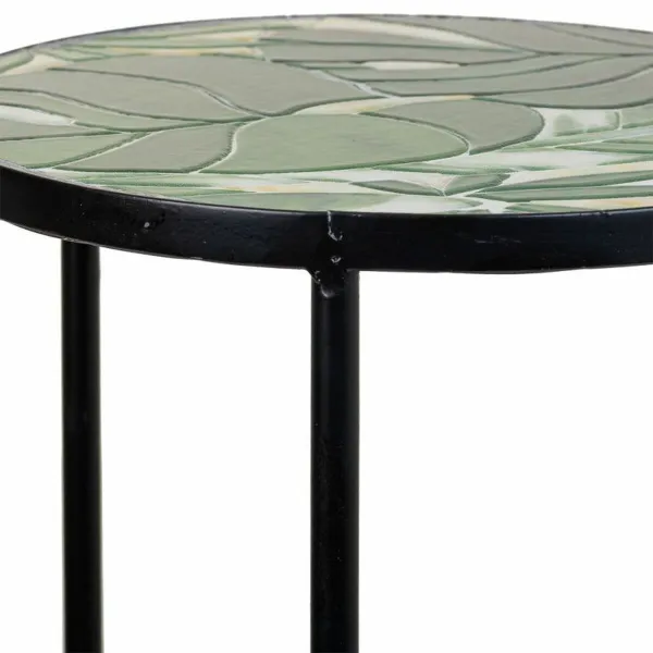 Flower Pot Stand Alexandra House Living Black Iron Tile 30 x 68 x 30 cm 3 Pieces