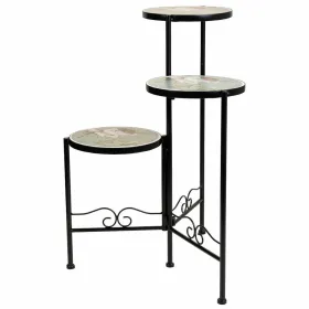 Puķu Poda Statīvs Alexandra House Living Melns Dzelzs Flīze 30 x 68 x 30 cm