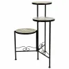 Flower Pot Stand Alexandra House Living Black Iron Tile 30 x 68 x 30 cm