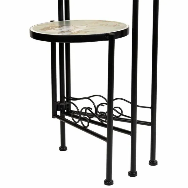 Puķu Poda Statīvs Alexandra House Living Melns Dzelzs Flīze 30 x 68 x 30 cm