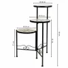 Gėlių vazonų stovas Alexandra House Living Juoda Geležis Plytelė 30 x 68 x 30 cm