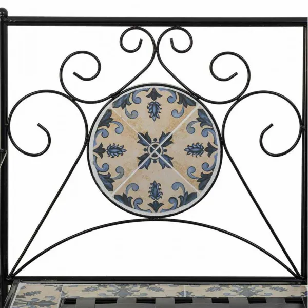 Скамья Alexandra House Living Чёрный Железо плитка 50 x 88 x 110 cm