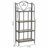 Hyllyt Alexandra House Living Musta Rauta Laatta 27 x 133 x 57 cm