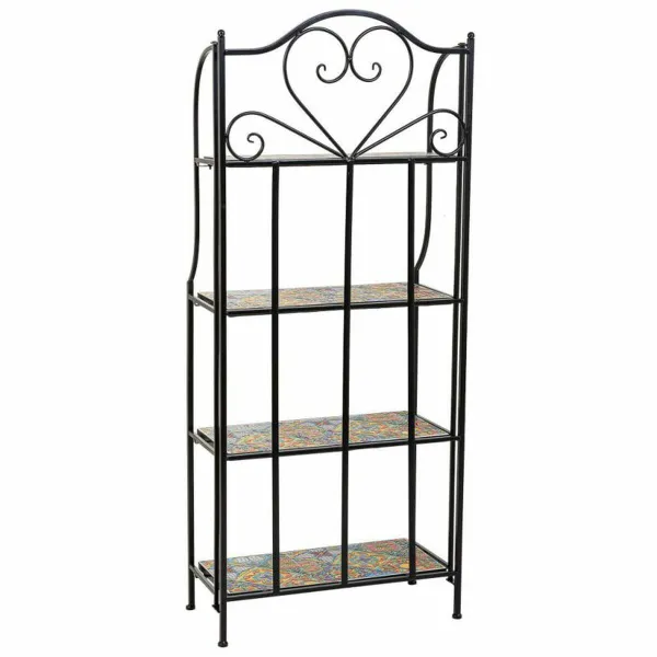 Plaukti Alexandra House Living Melns Dzelzs Flīze 27 x 133 x 57 cm