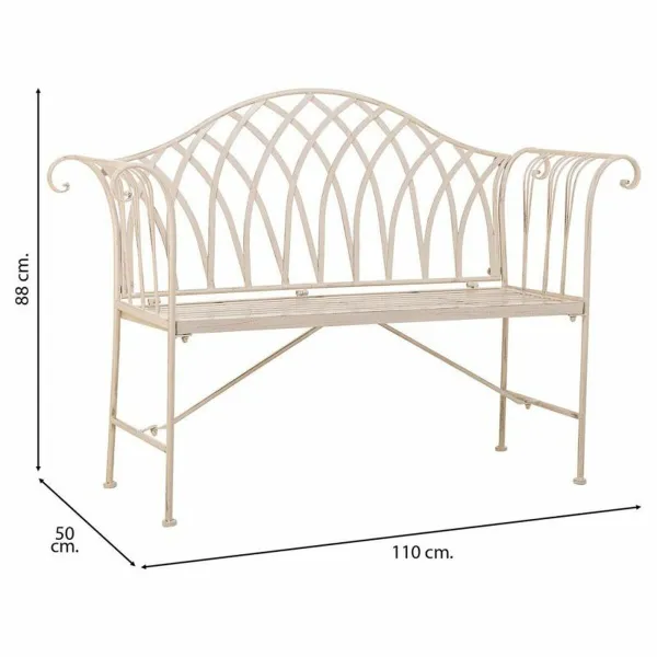 Скамья Alexandra House Living Белый Железо 50 x 88 x 110 cm