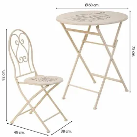 Stalo rinkinys su 2 kėdėmis Alexandra House Living Balta 60 x 75 x 60 cm
