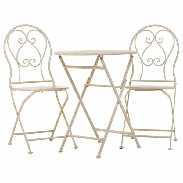 Stalo rinkinys su 2 kėdėmis Alexandra House Living Balta 60 x 75 x 60 cm