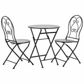 Stalo rinkinys su 2 kėdėmis Alexandra House Living Juoda 60 x 75 x 60 cm