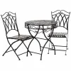 Galda komplekts ar 2 krēsliem Alexandra House Living Melns 60 x 75 x 60 cm