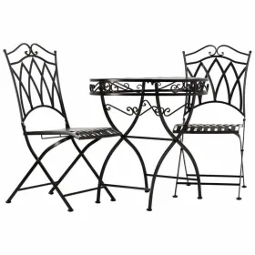 Galda komplekts ar 2 krēsliem Alexandra House Living Melns 60 x 75 x 60 cm