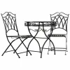 Galda komplekts ar 2 krēsliem Alexandra House Living Melns 60 x 75 x 60 cm