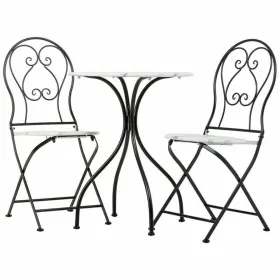 Galda komplekts ar 2 krēsliem Alexandra House Living Balts Melns 60 x 75 x 60 cm