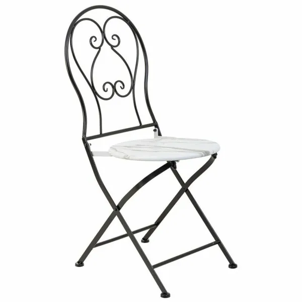 Galda komplekts ar 2 krēsliem Alexandra House Living Balts Melns 60 x 75 x 60 cm