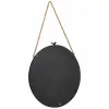 Sieninis veidrodis Alexandra House Living Juoda 1 x 60 x 60 cm Apskritimai