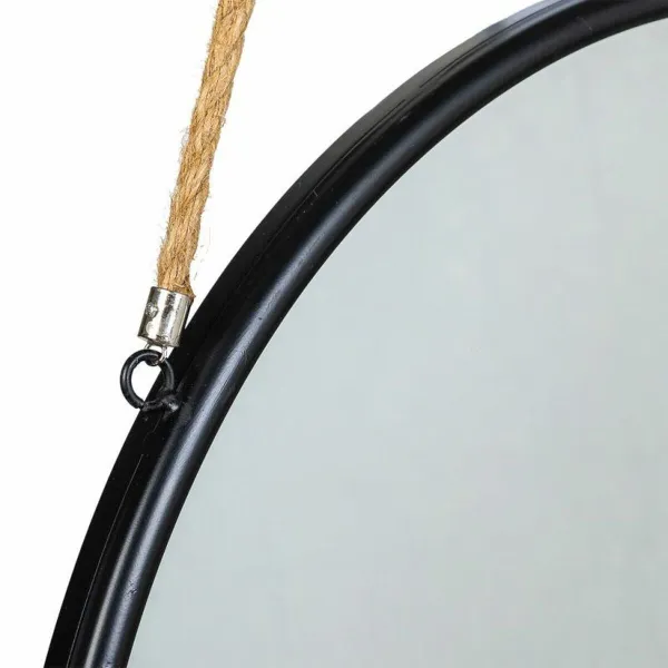 Wall mirror Alexandra House Living Black 1 x 60 x 60 cm Circle