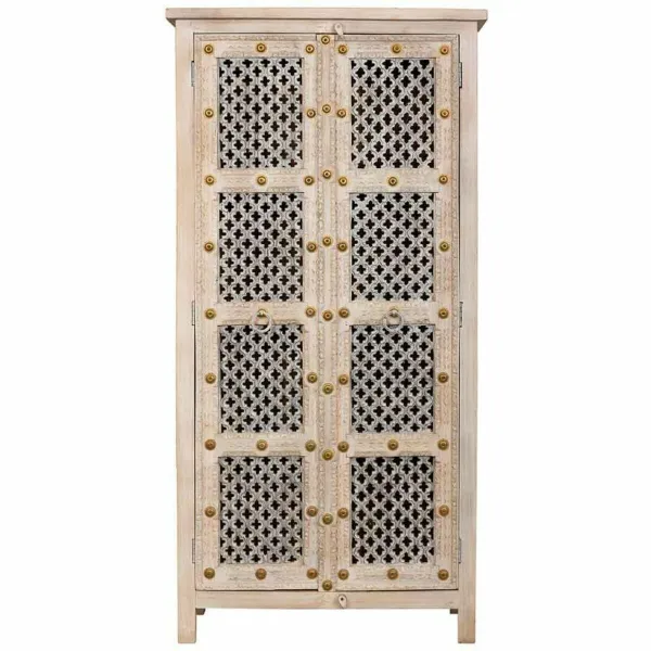 Spintelė Alexandra House Living Balta Mango mediena 40 x 180 x 90 cm