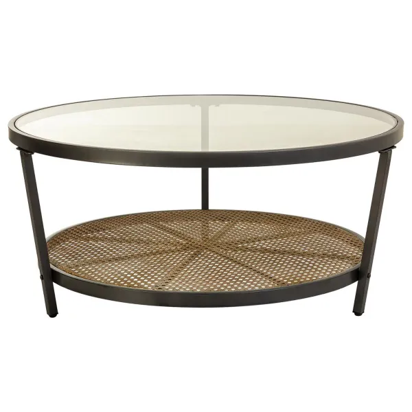 Centrinis stalas Alexandra House Living Ruda stiklas Geležis 91 x 41 x 91 cm
