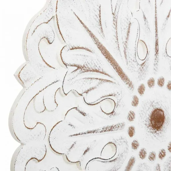 Wall Decoration Alexandra House Living White Fir wood MDF Wood 3 x 60 x 60 cm