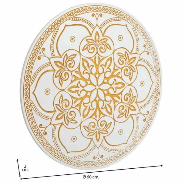 Sienu dekors Alexandra House Living Balts Egles koksne Koks MDF 2 x 60 x 60 cm