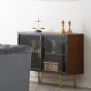 Bufete Alexandra House Living Brūns Metāls Stikls Egles koksne Koks MDF 35 x 80 x 100 cm