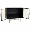 Bufete Alexandra House Living Brūns Metāls Stikls Egles koksne Koks MDF 35 x 80 x 100 cm