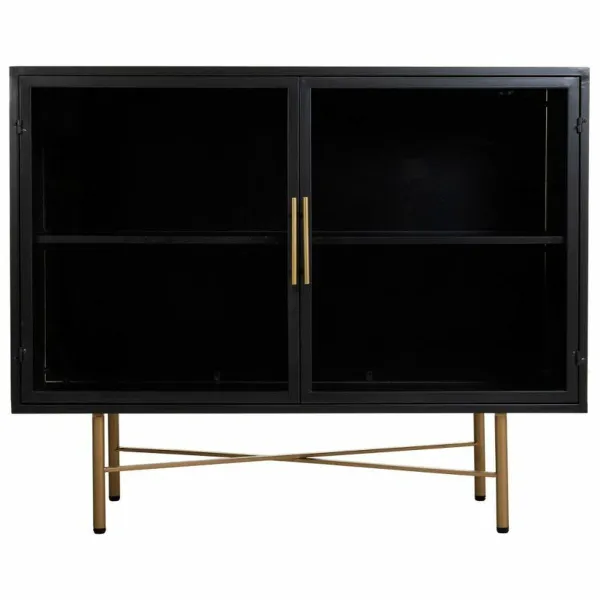 Bufete Alexandra House Living Brūns Metāls Stikls Egles koksne Koks MDF 35 x 80 x 100 cm