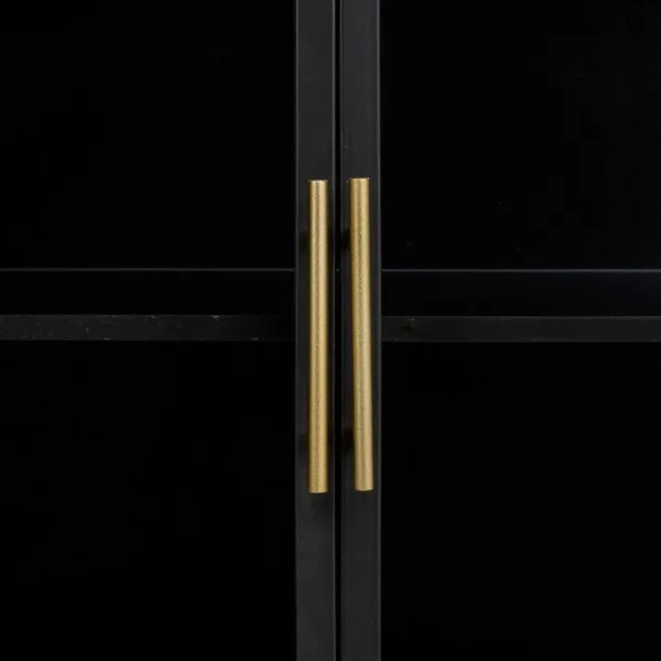 Indauja Alexandra House Living Ruda Metalinis stiklas Eglės mediena Medžio MDF 35 x 80 x 100 cm