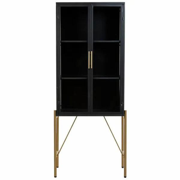 Spintelė Alexandra House Living Ruda stiklas Eglės mediena Medžio MDF 35 x 155 x 64 cm