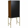 Spintelė Alexandra House Living Ruda stiklas Eglės mediena Medžio MDF 35 x 155 x 64 cm