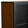 Kaappi Alexandra House Living Ruskea Lasi Kuusi Puu MDF 35 x 155 x 64 cm