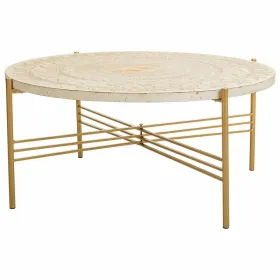 Centrinis stalas Alexandra House Living Balta Metalinis Eglės mediena Medžio MDF 80 x 36 x 80 cm