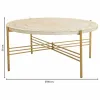 Centrālais galds Alexandra House Living Balts Metāls Egles koksne Koks MDF 80 x 36 x 80 cm