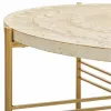 Olohuoneen pöytä Alexandra House Living Valkoinen Metalli Kuusi Puu MDF 80 x 36 x 80 cm