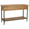 Hall Table with Drawers Alexandra House Living Brown 40 x 80 x 122 cm