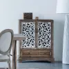 Spintelė Alexandra House Living Ruda Eglės mediena Medžio MDF 38 x 102 x 83 cm