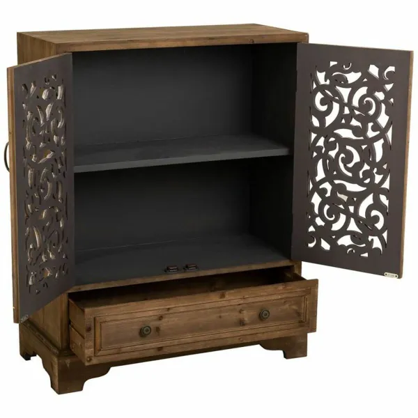 Spintelė Alexandra House Living Ruda Eglės mediena Medžio MDF 38 x 102 x 83 cm