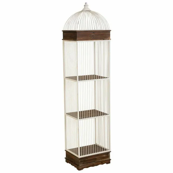 Plaukti Alexandra House Living Balts Metāls Koks MDF 31 x 172 x 41 cm
