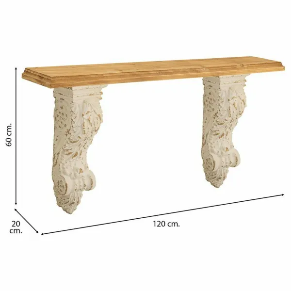 Planken Alexandra House Living Balts Egle Magnija oksīds 20 x 60 x 120 cm