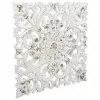 Sienu dekors Alexandra House Living Balts Egles koksne Koks MDF 1 x 56 x 56 cm