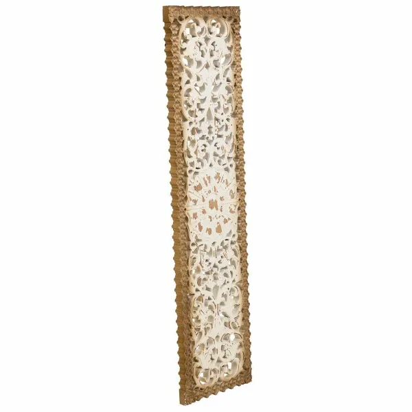 Sienų dekoracija Alexandra House Living Balta Medžio MDF 2 x 108 x 27 cm