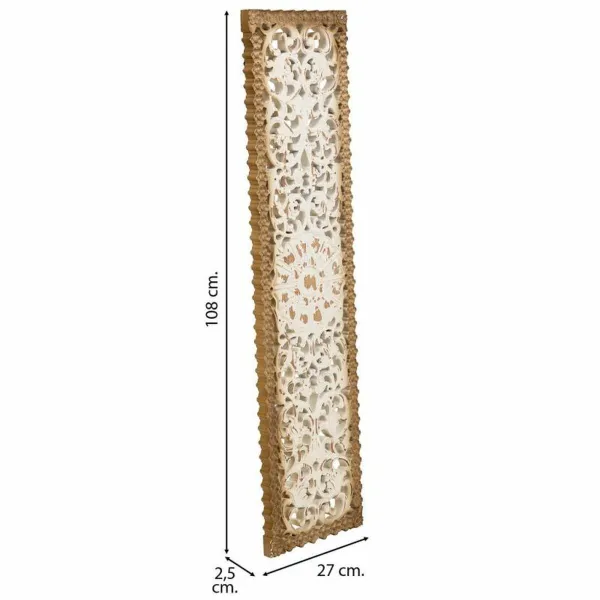 Seinäkoriste Alexandra House Living Valkoinen Puu MDF 2 x 108 x 27 cm