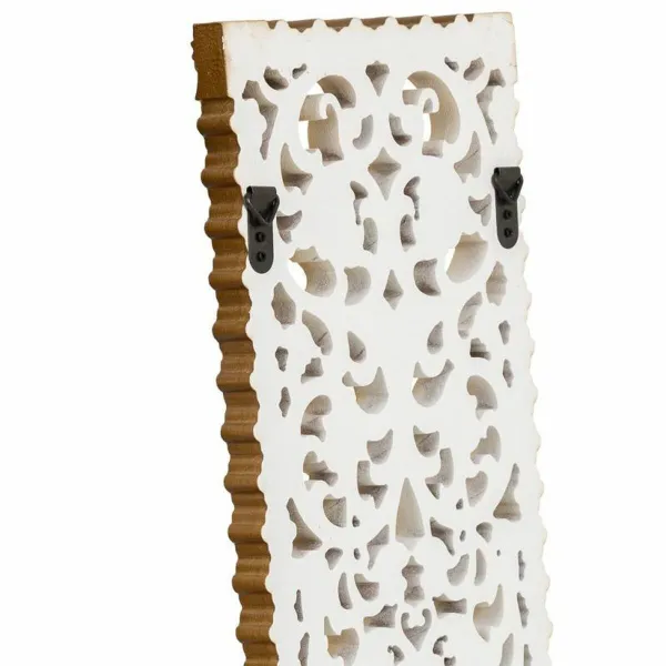 Seinäkoriste Alexandra House Living Valkoinen Puu MDF 2 x 108 x 27 cm